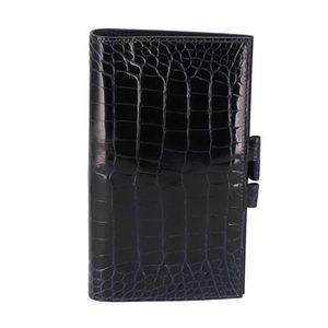 Hermes Agenda Vision Black Crocodile Alligator Bag